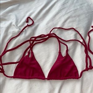 Maroon cross back top